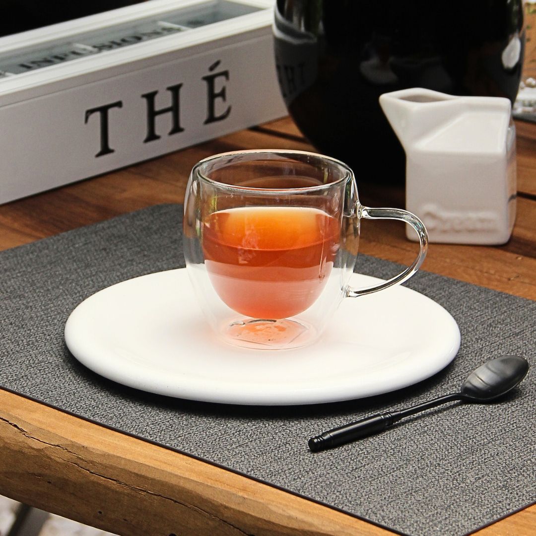 Vaso Doble Vidrio con Asa – 250 ml