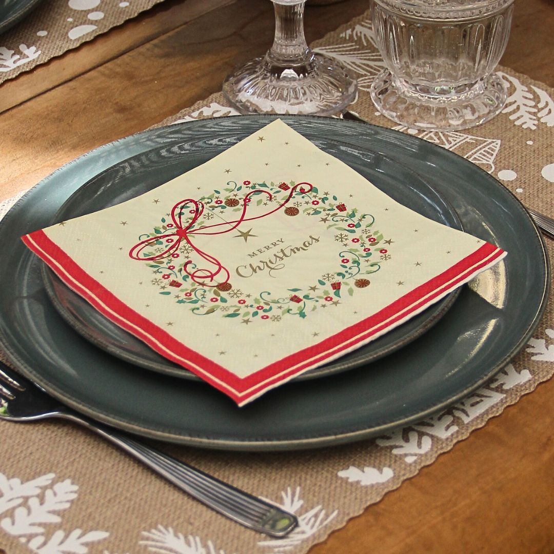 Paquete de Servilletas Christmas Ring