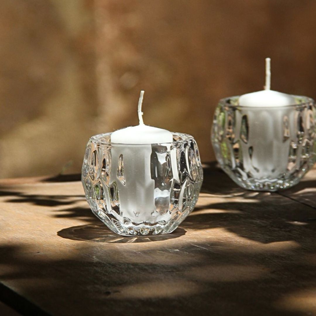 Porta Vela Diamond Chico Transparente