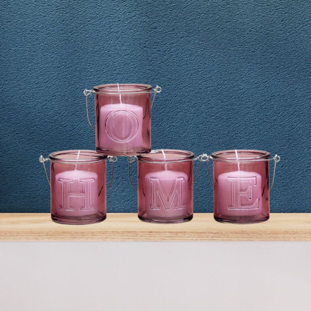Porta Velas x 4 HOME Violeta