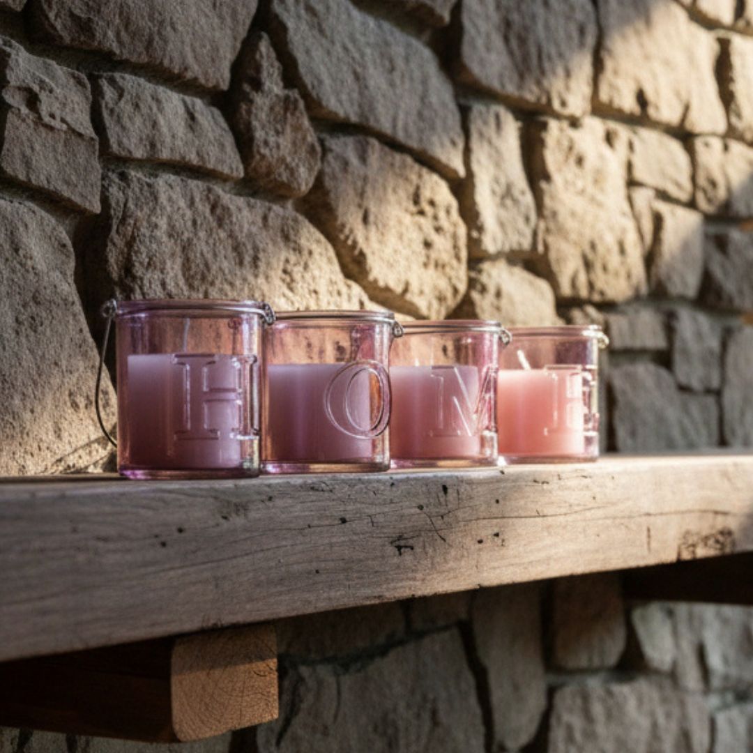 Porta Velas x 4 HOME Violeta