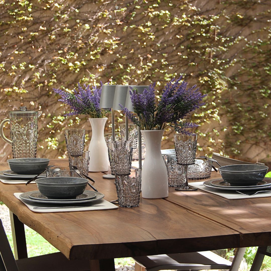 Pack 1 Jarra + 4 Vasos + Ensaladera Imperial Smoky