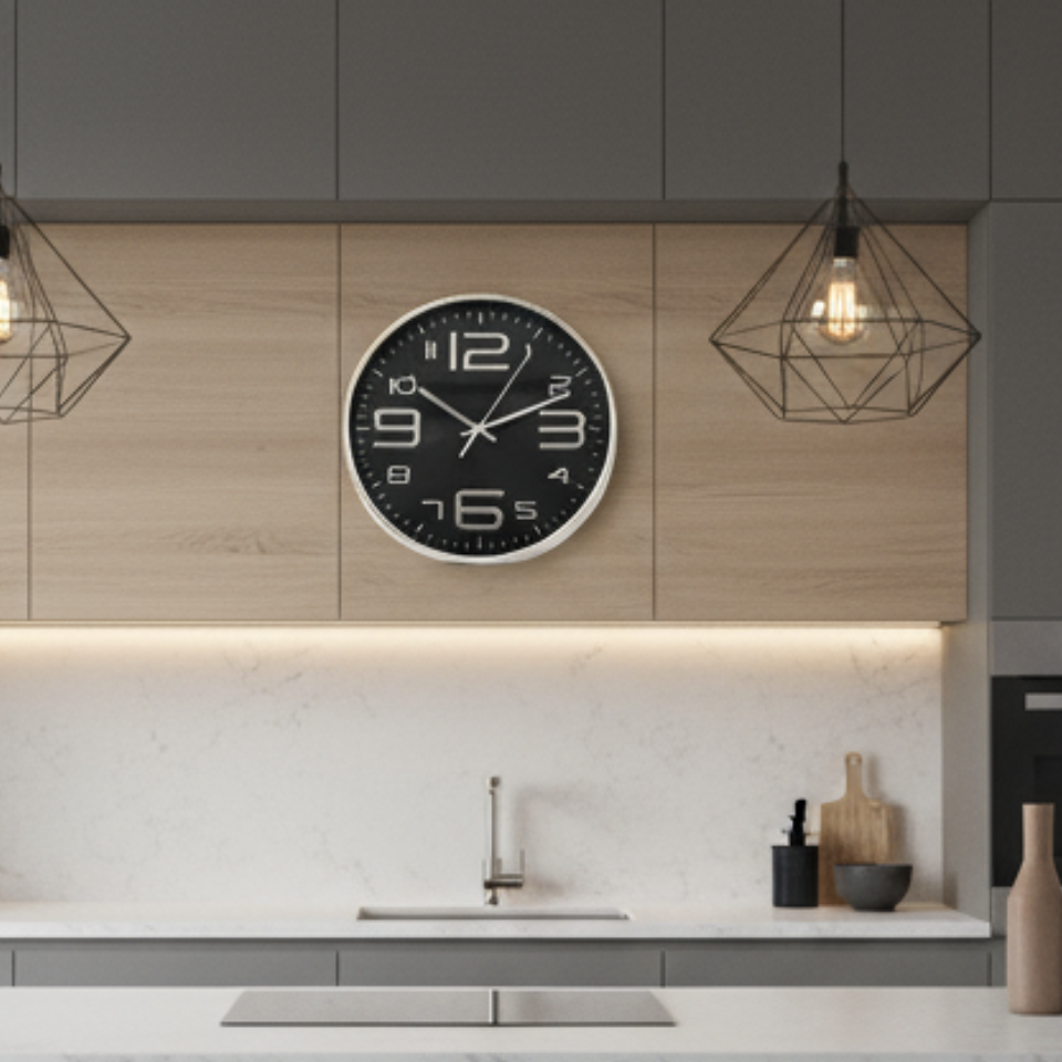 Reloj Metro Black 35 cm