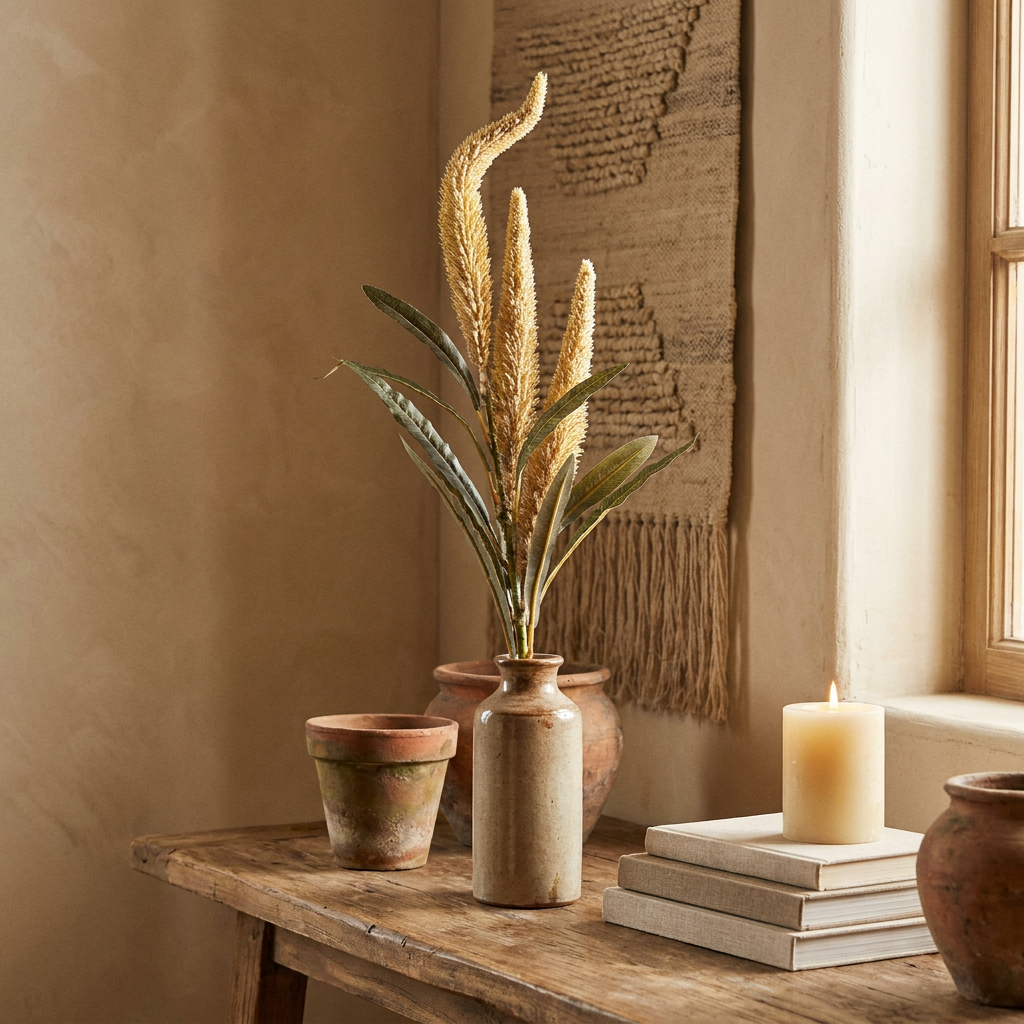 Foxtail Plume Beige 63 cm