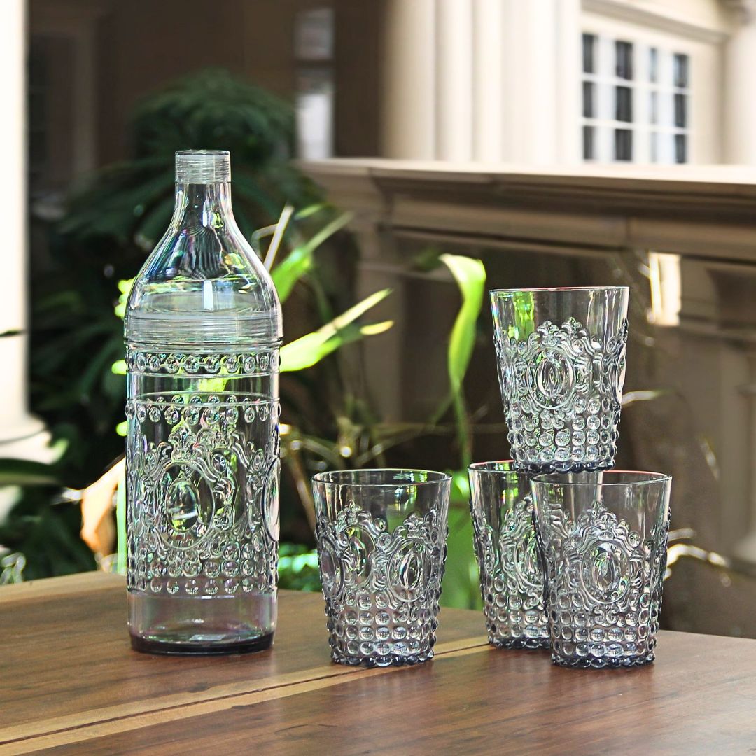 Pack 1 Botella 1,5L + 4 Vasos Imperial Smoky