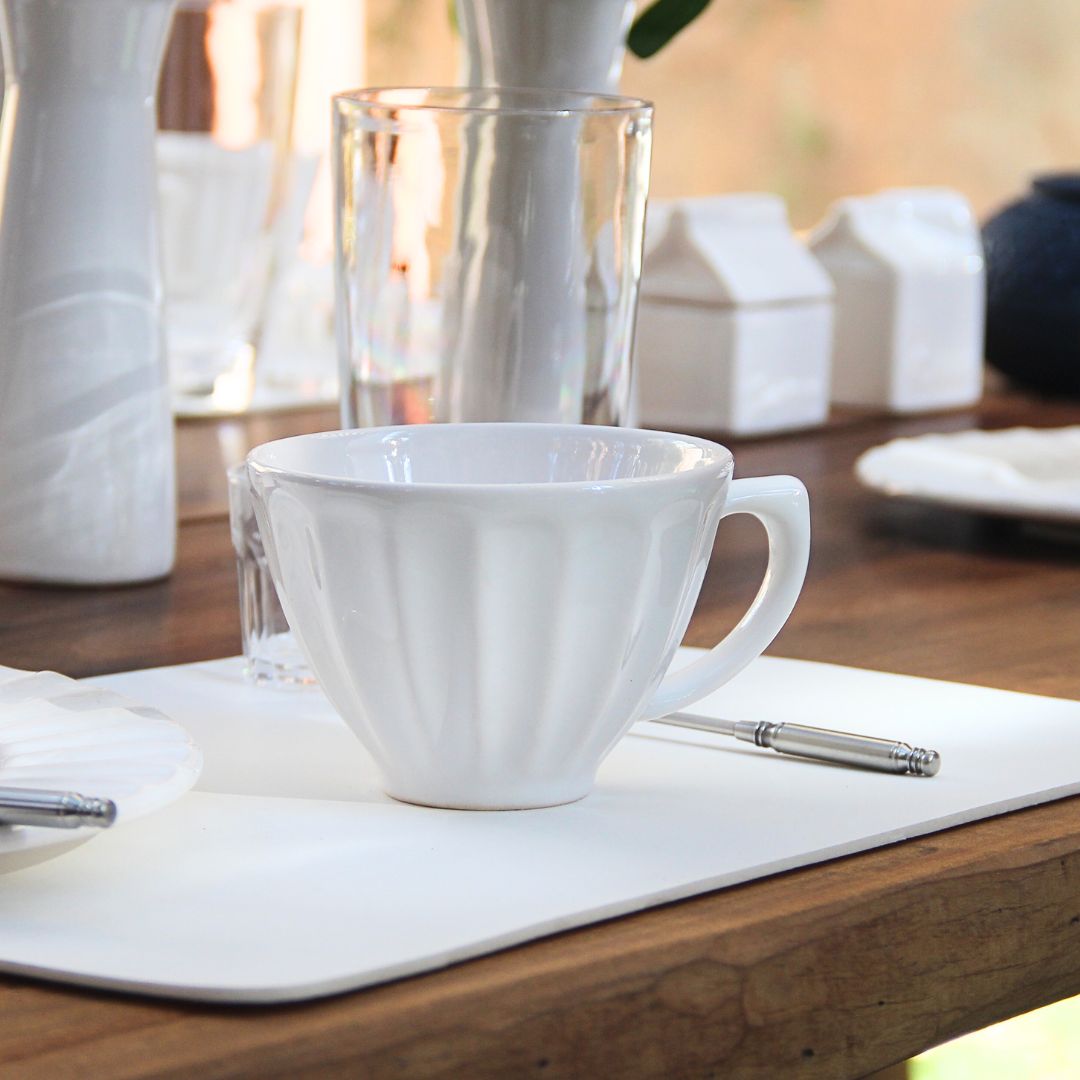 Tazon Facetado Blanco