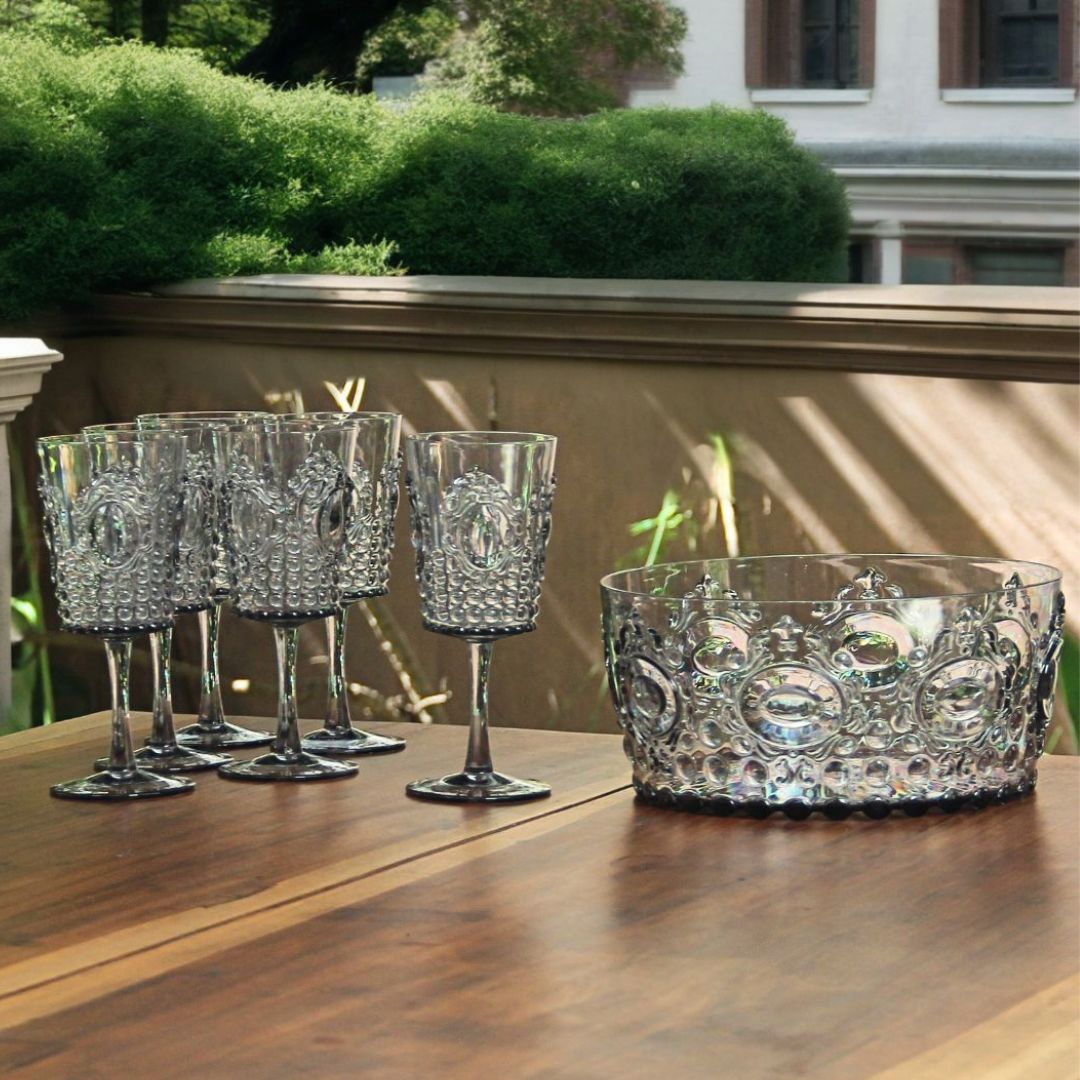 Pack 6 Copas + Ensaladera Imperial Smoky