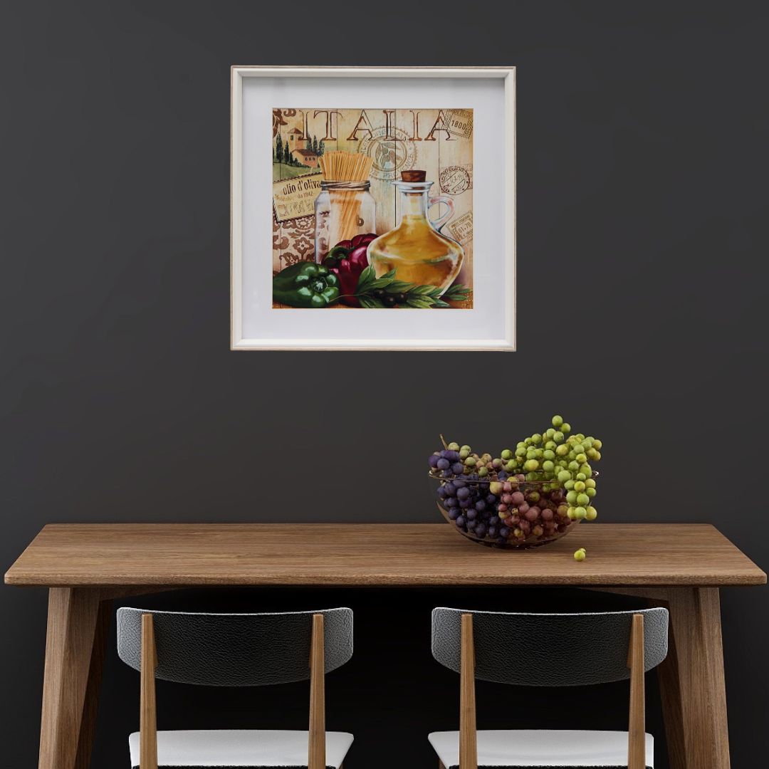 Cuadro Italia 40x40 cm Marco Claro