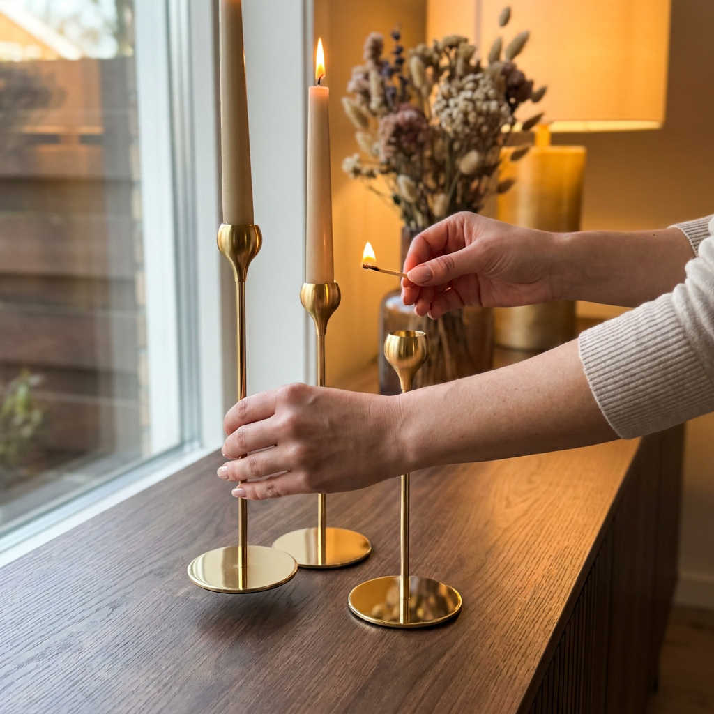 Candelabro Gold Set x 3