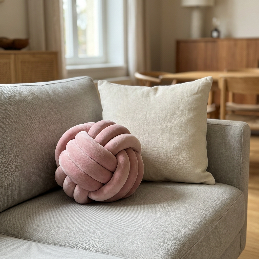 Almohadón Rosa Knot