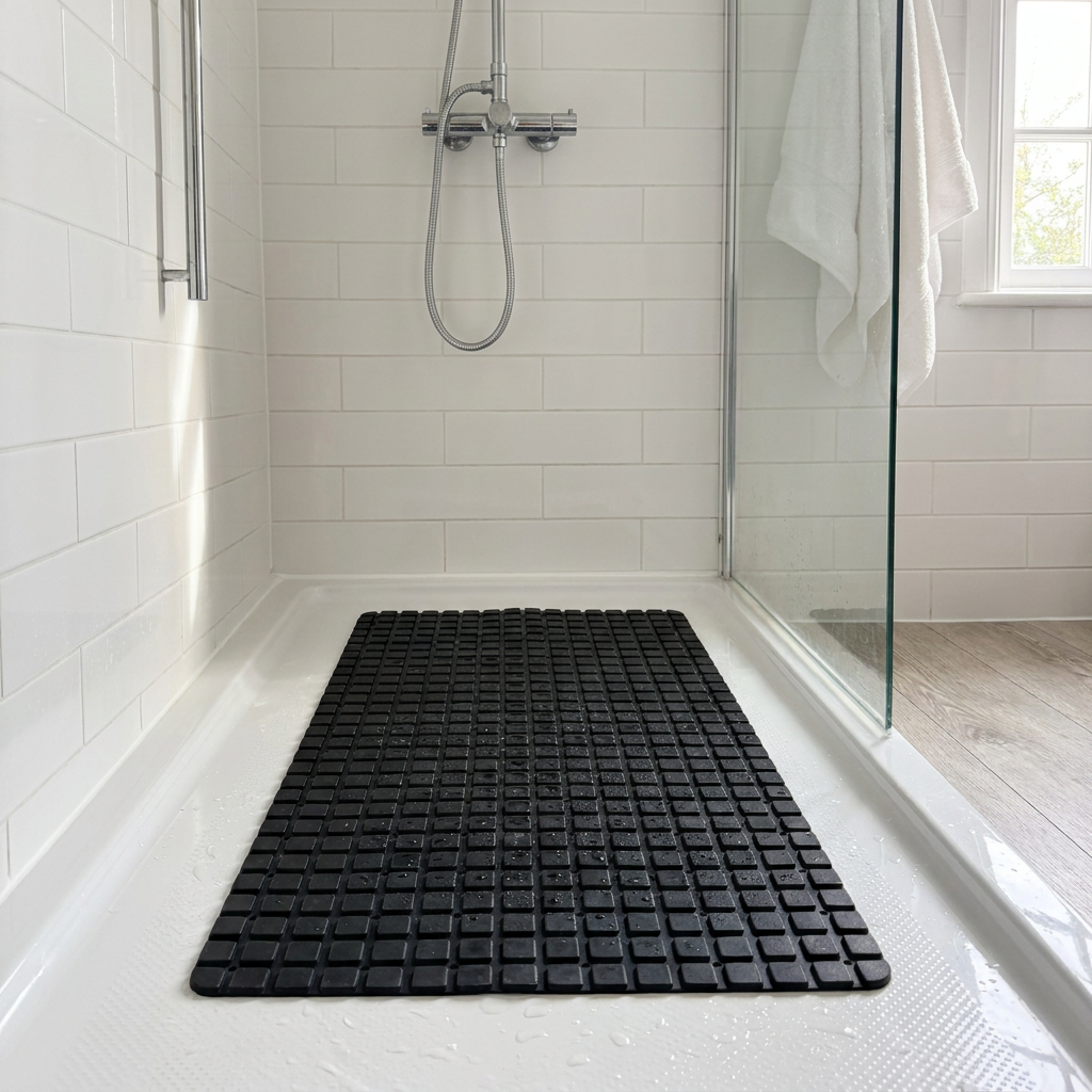 Alfombra Antideslizante Pixel Negro (37×67 cm)