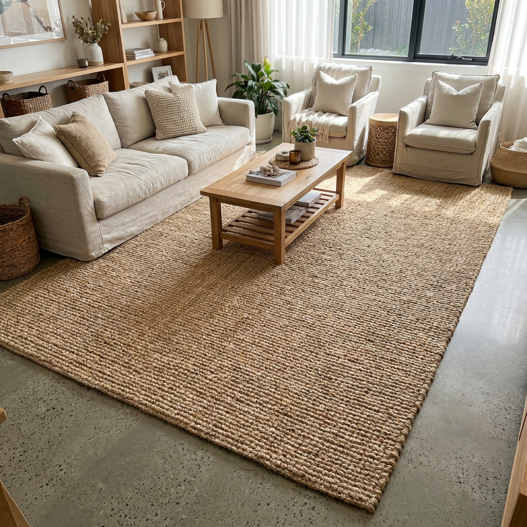 Alfombra de Yute Bucle 250 x 300 cm