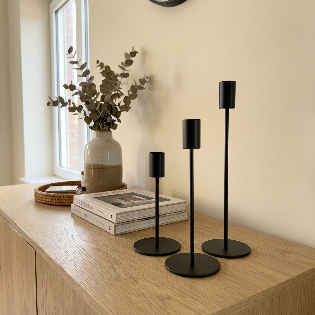Candelabro Black Set x 3