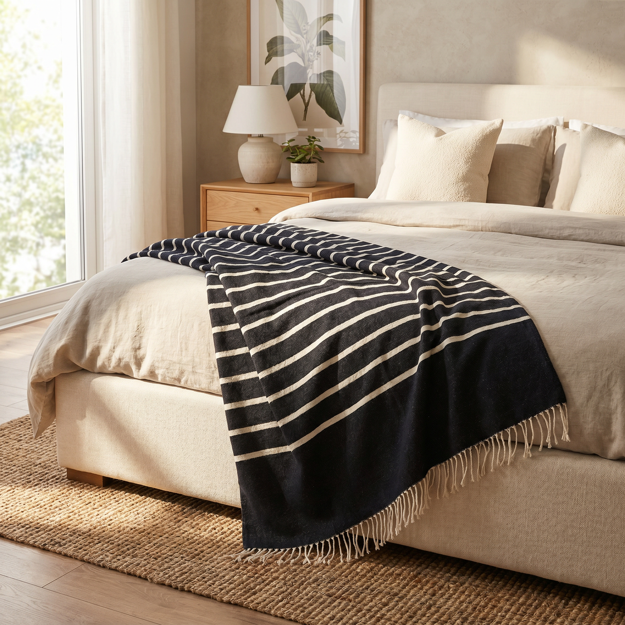Manta Bilbao Black 140x210 cm