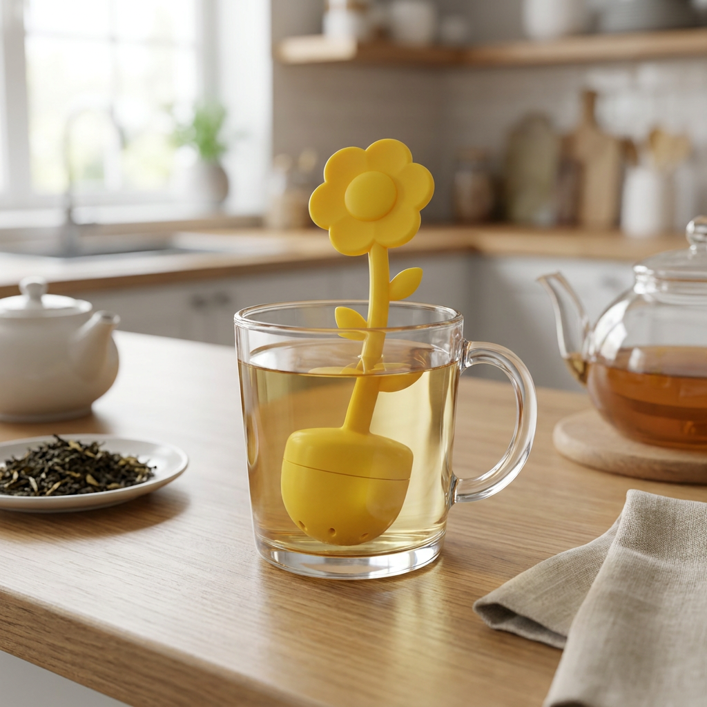 Infusor de Té Silicona Flower Yellow
