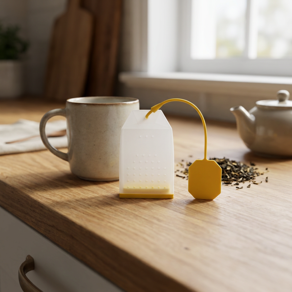 Infusor de Té Silicona Saquito Amarillo