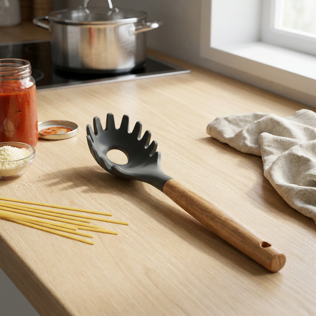 Cuchara Para Pasta de Silicona Gris Oscuro