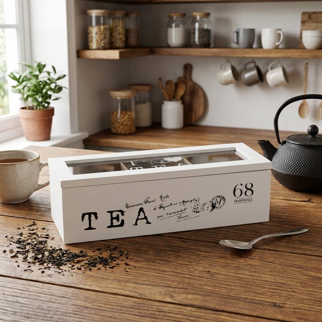 Caja de Te Vintage 23x9x7 cm