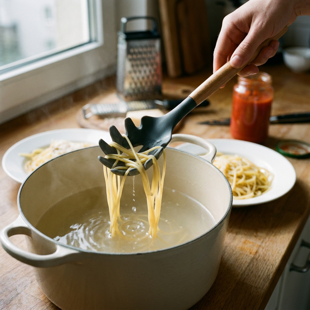 Cuchara Para Pasta de Silicona Gris Oscuro