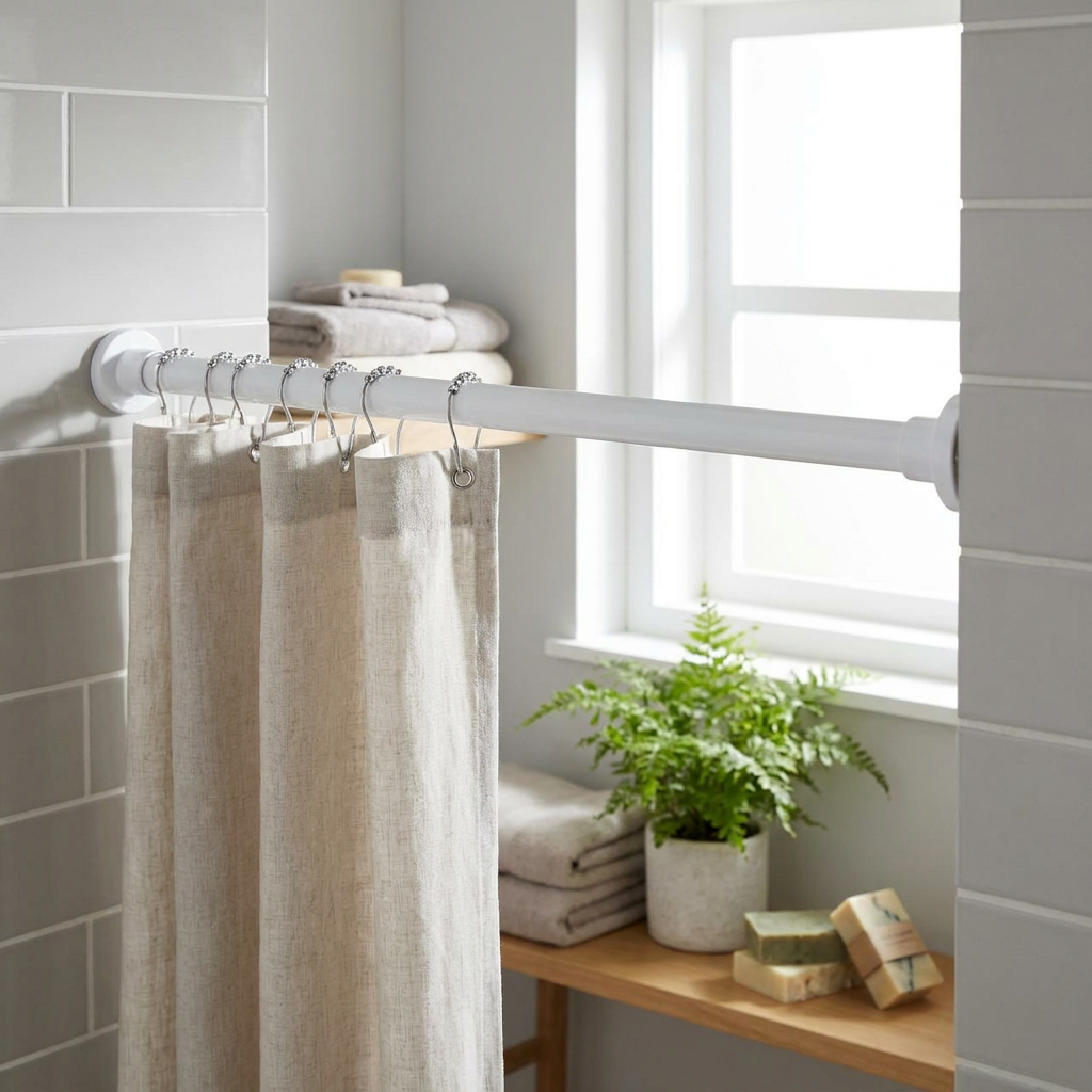 Barral de Cortina Extensible Blanco