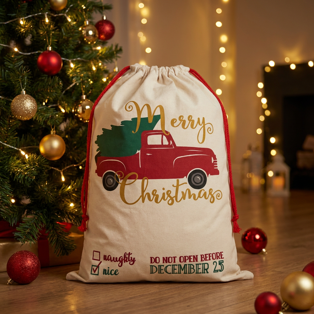 Bolsón Navideño Merry Christmas 50x60 cm