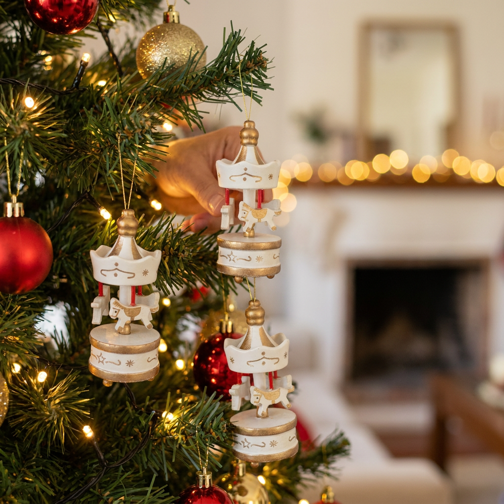 Set x3 Carruseles White 8 cm