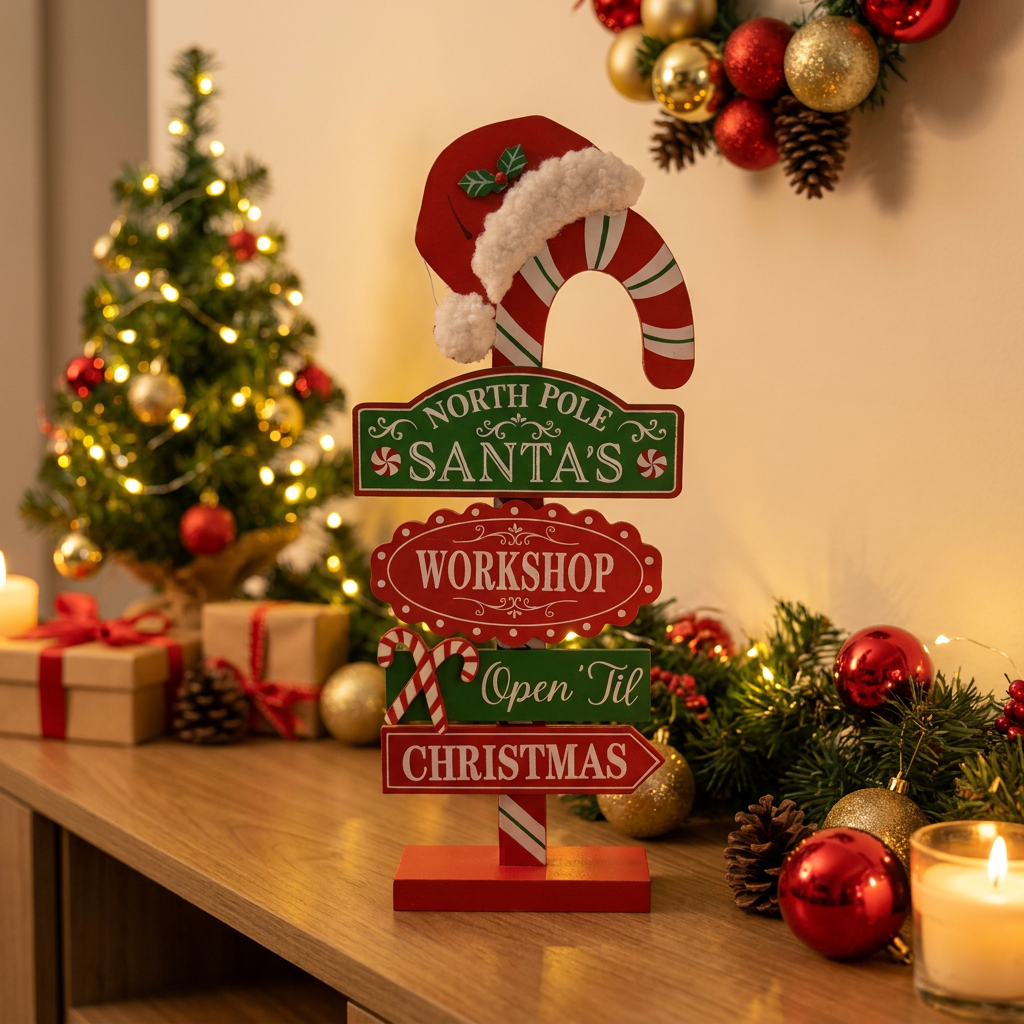 Cartel Santa's Workshop 36 cm