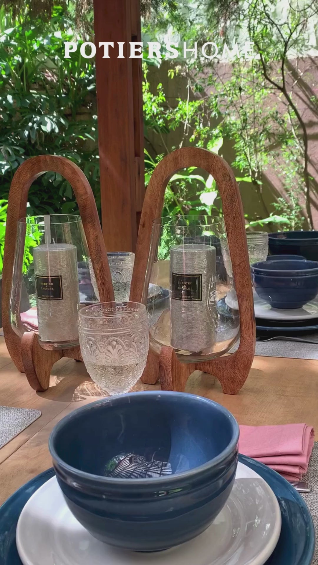 Juego 18 Piezas Lisboa Azul y Gris