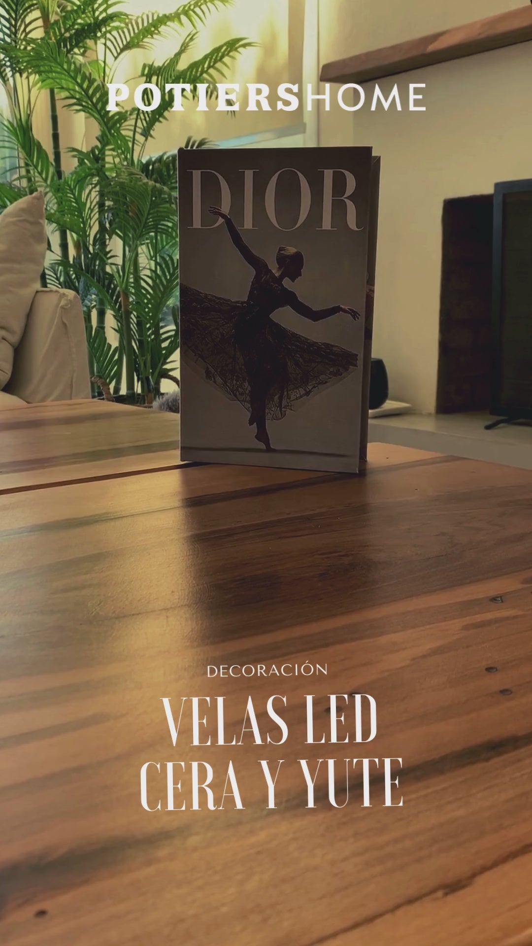 Set x 3 Velas Led Cera y  Yute