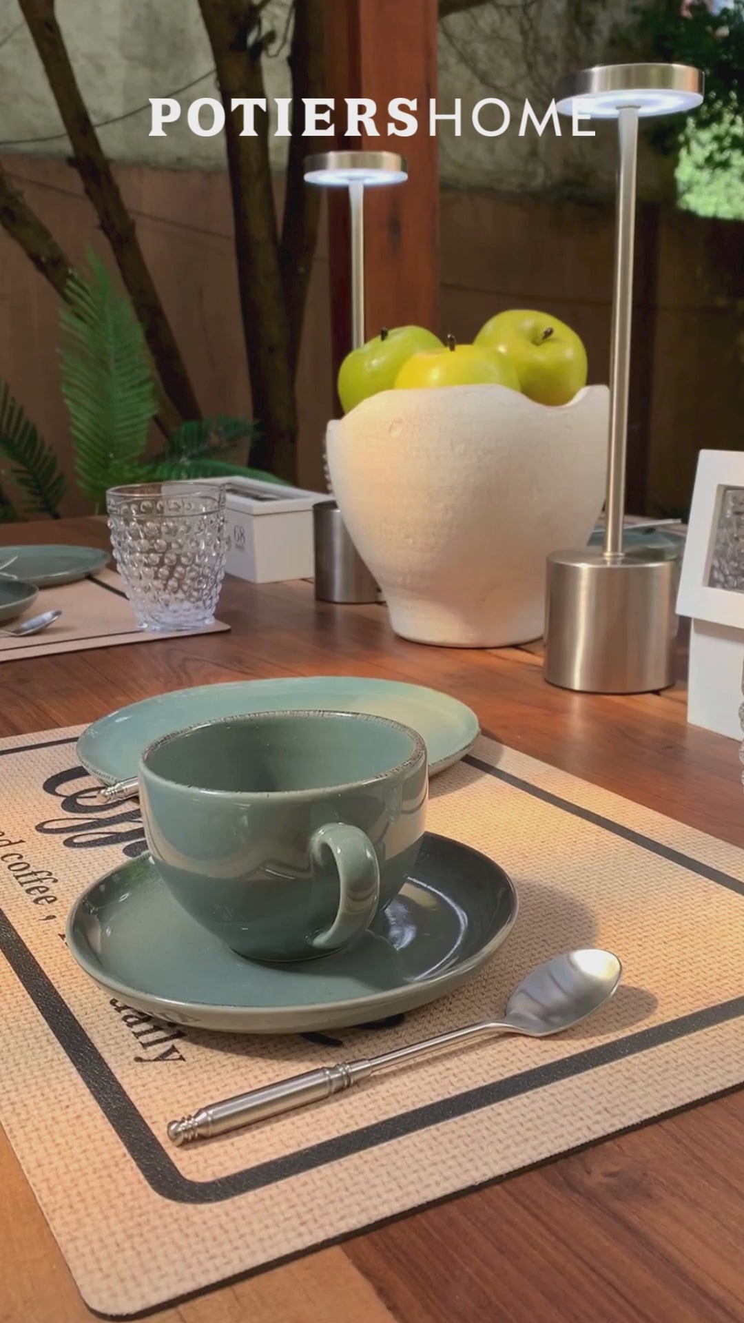 Juego 12 Piezas Positano Green c/Tazas Té