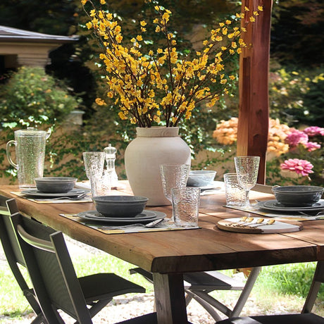 Juego 6 Copas + 6 Vasos Chicos Acrílico Martele