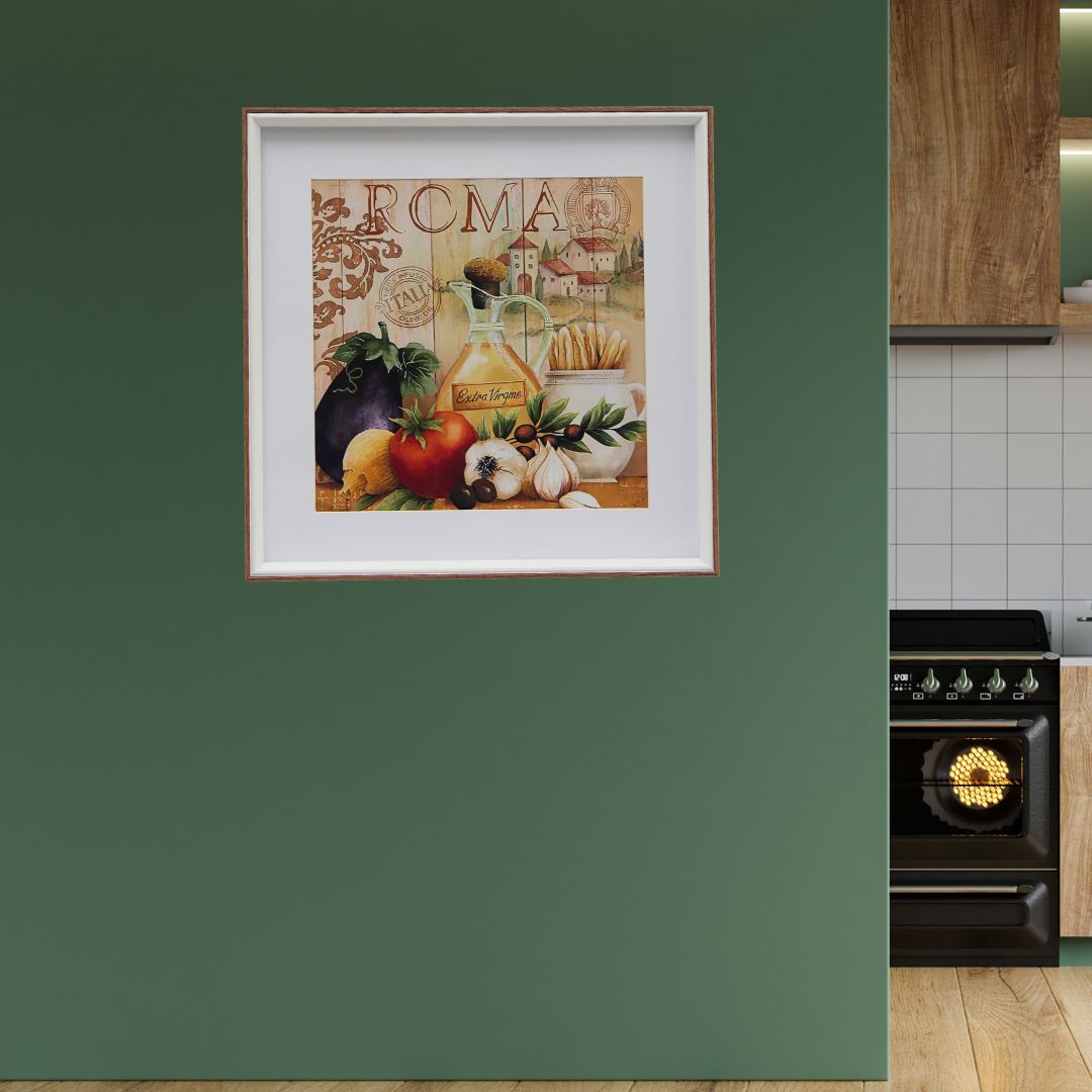 Cuadro Roma 40x40 cm Marco Oscuro