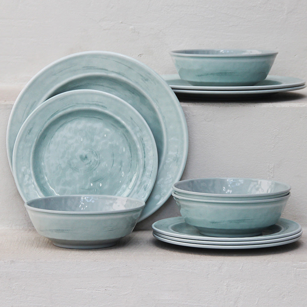 Juego 12 Piezas Melamina Verde Aqua