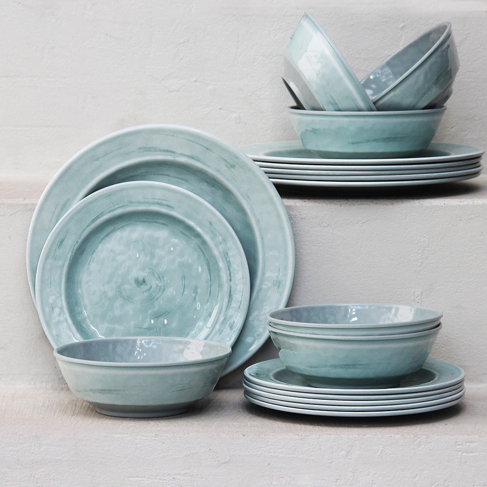 Juego 18 Piezas Melamina Verde Aqua