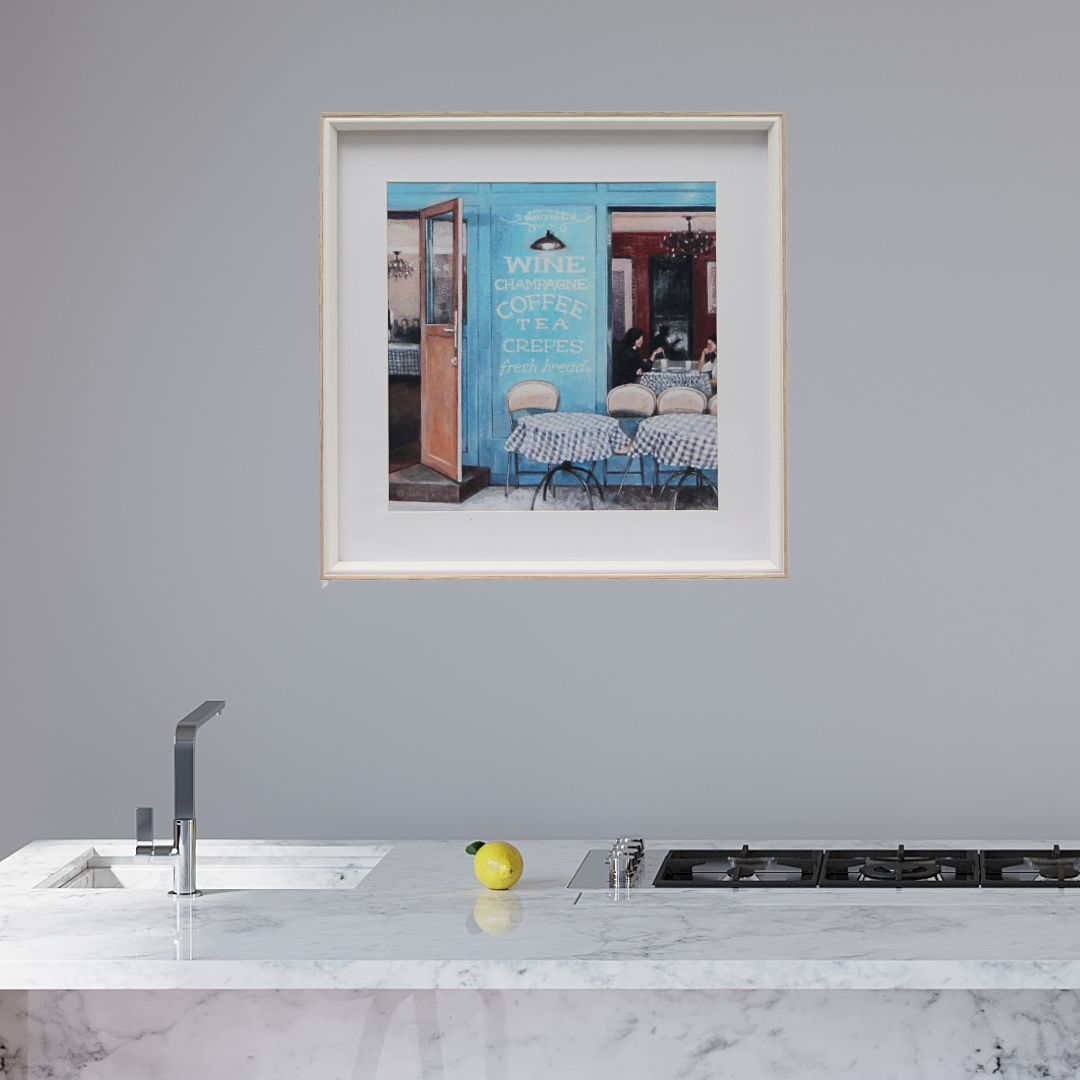 Cuadro Wine 40x40 cm Marco Claro