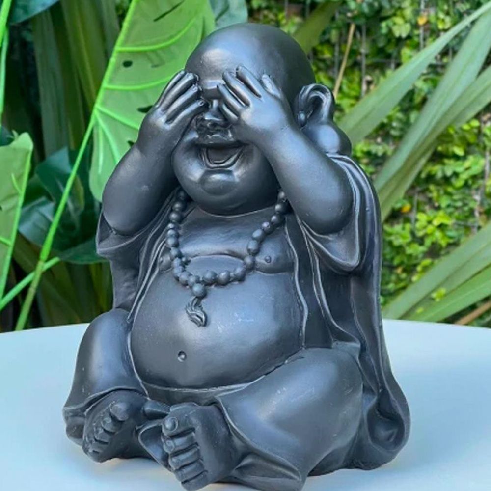 Buda Zen Ciego Negro 21 cm