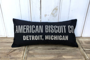 Almohadón American Biscuit Negro 50x30