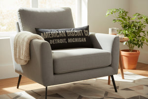 Almohadón American Biscuit Negro 50x30