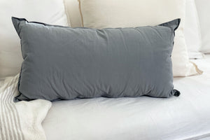 Almohadón Rectangular Tusor Gris Elefante 40x70 cm