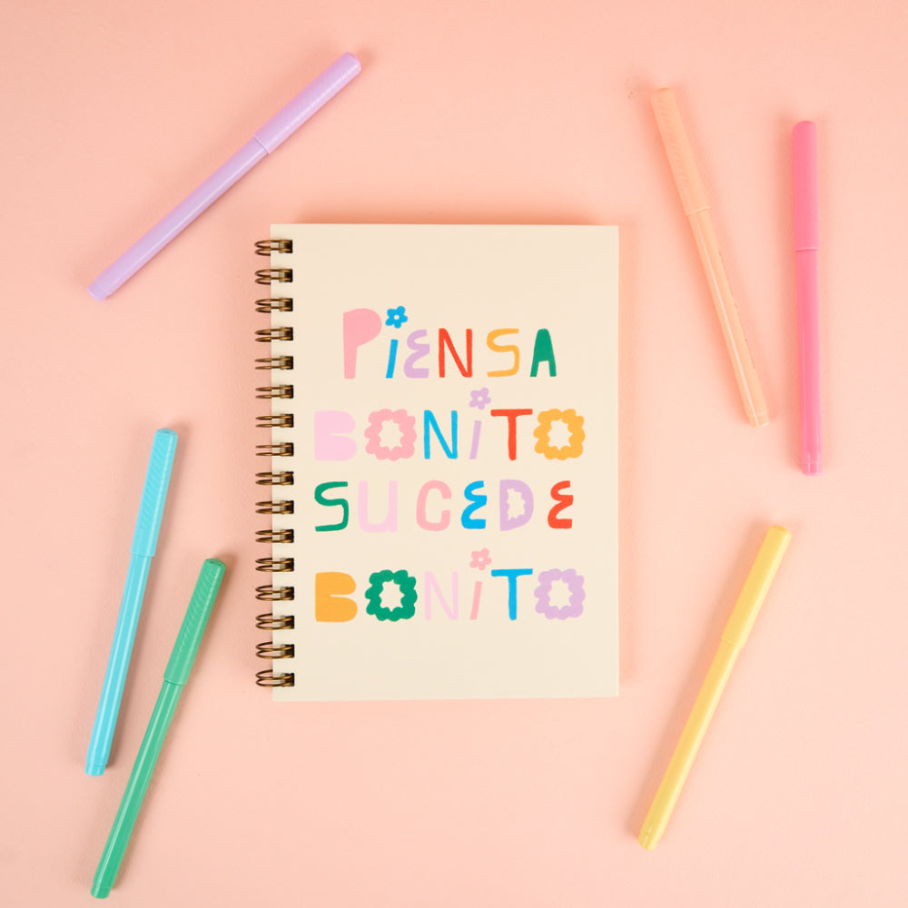 Cuaderno A5 Liso Piensa Bonito