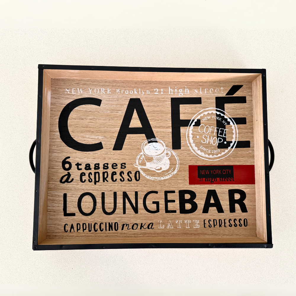 Bandeja Café Vintage 45 x 35 cm Brown
