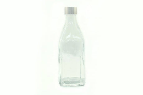 Botella de Vidrio con tapa Acero 1 Lt