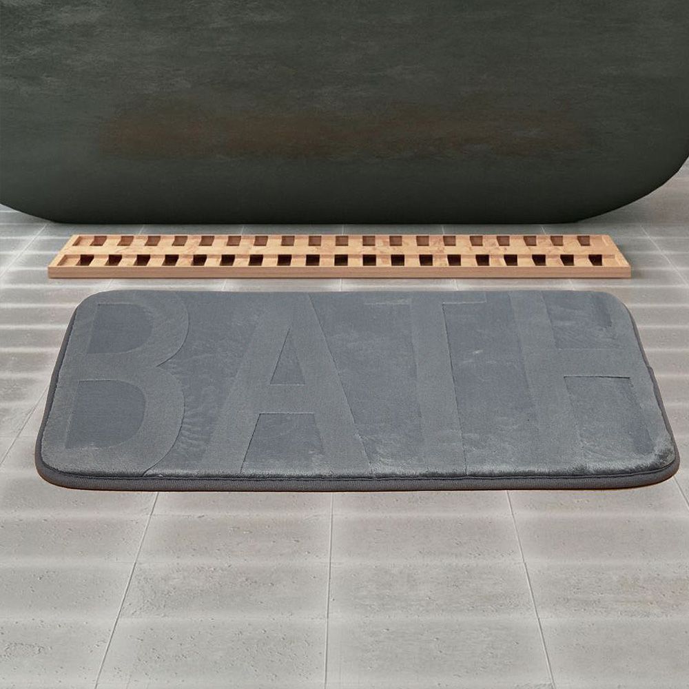 Alfombra de Baño Memory Bath Gris 40x60 cm