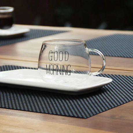 Pack 6 Piezas Tazas Good Morning/Bandejas Organic