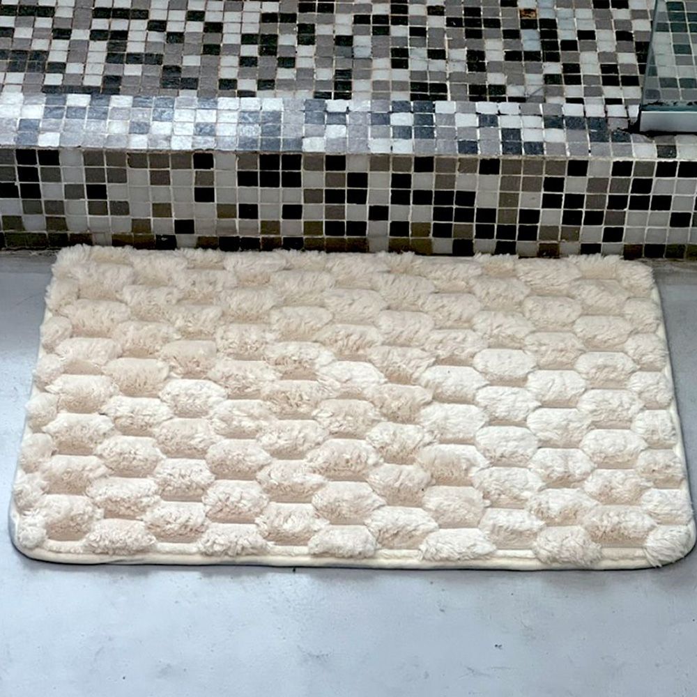 Alfombra de Baño Marroqui Blanca 40x60 cm