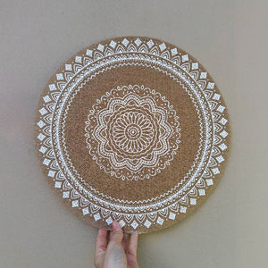 Individual Redondo Mandala Blanco 38 cm