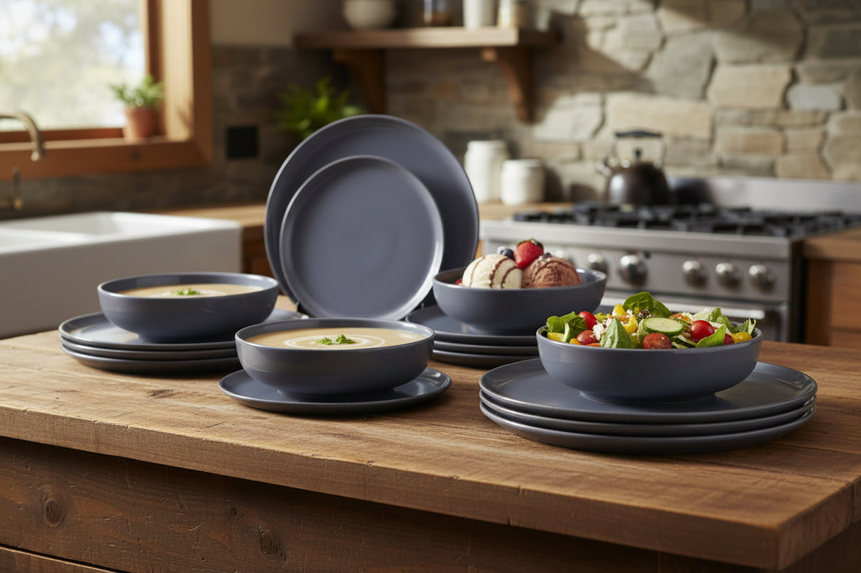 Juego de 12 Piezas Positano Grey