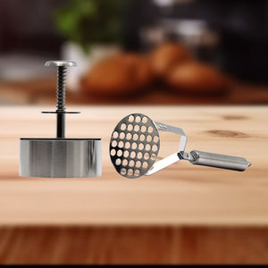 Pack 2 Utensilios/Prensa para Hamburguesas/Pisa Papas