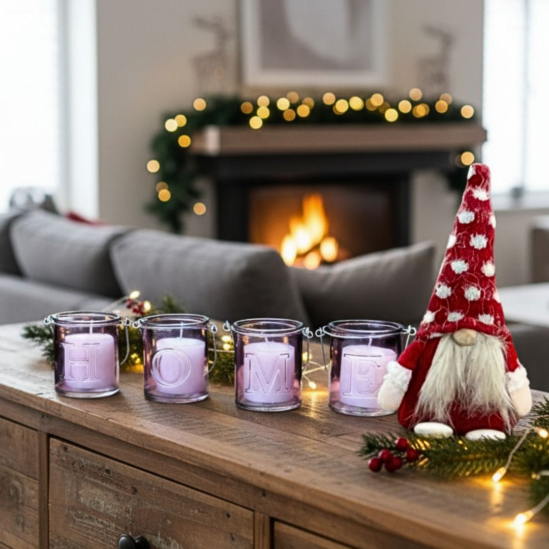 Porta Velas x 4 HOME Violeta