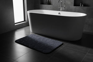 Alfombra de Baño Memory Piedras Negra
